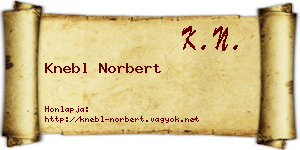 Knebl Norbert névjegykártya
